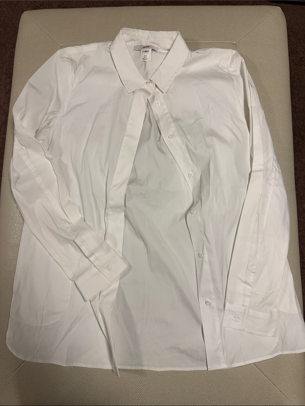 Leggiadro White Button-Down Long Sleeve Shirt